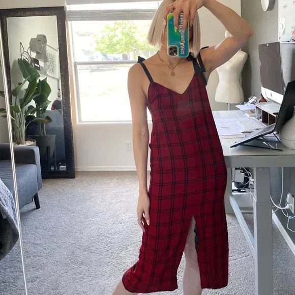 Zara slip dress with slits cheap